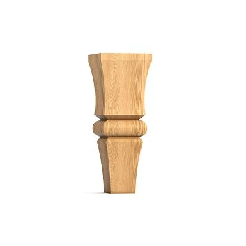 Curved wooden leg for a chair for a sofa