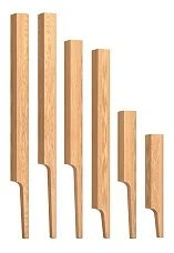 Geometric furniture leg MN-186-1 made of oak and beech for stylish interiors