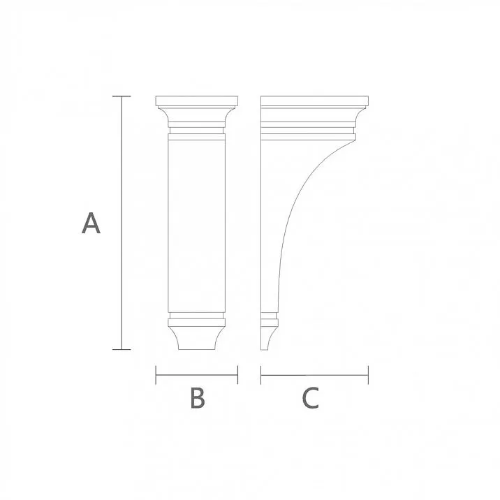 Premium smooth bracket KR-064 for home decor drawing