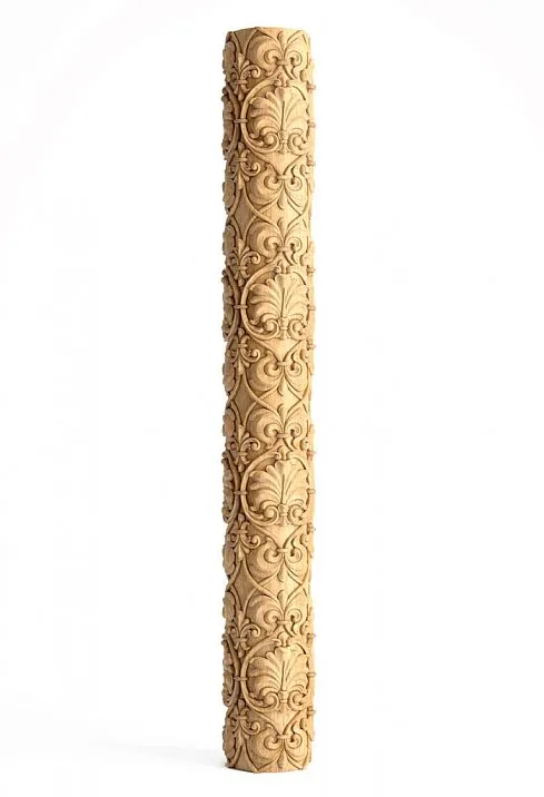 Carved wooden columns