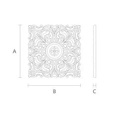 Carved Insert IKN-011 for iconostasis, decoration drawing