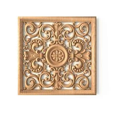Carved inlay IKN-014 from oak &mdash; a decorative element for church furnishings and equipment.