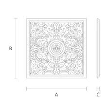 Carved Insert IKN-014 with Church Carving Drawing