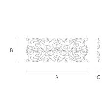 Carved inlay IKN-013 &mdash; drawing of church wood carving