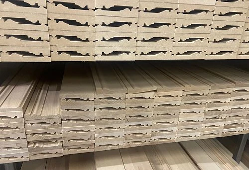 Neatly installed solid wood ceiling skirting