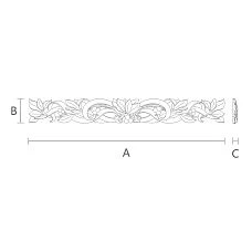 Carved wooden item for decorating walls and furniture N-317 drawing