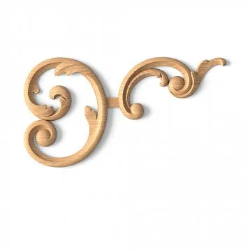 Elegant carved inlay N-296R for wooden furniture and interior