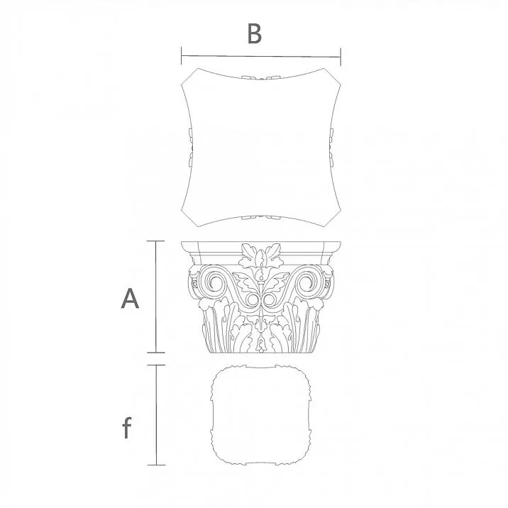 KL-040 Capital for Top of Column Drawing