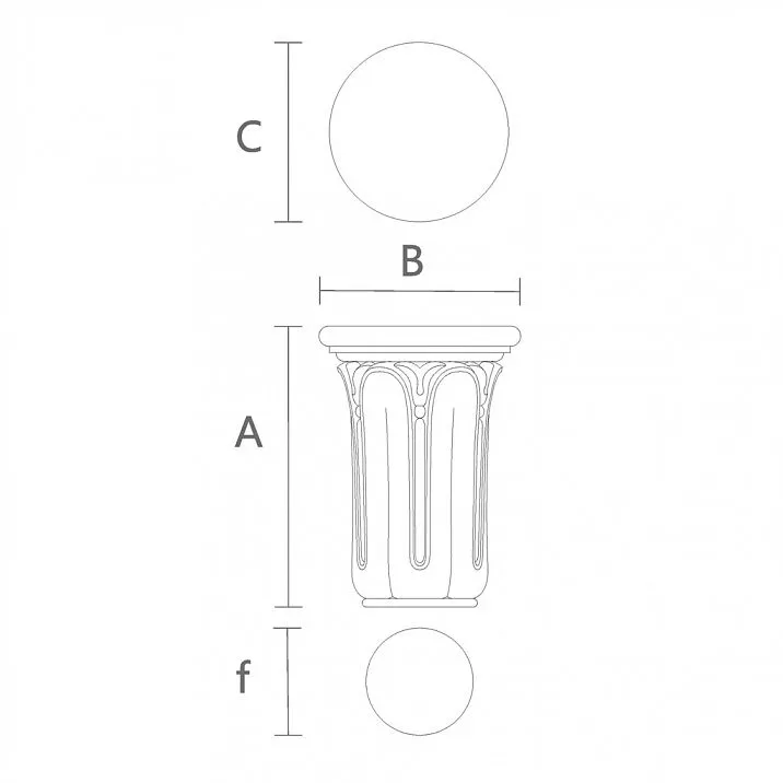 KL-049 Capital for the Top of a Pilaster Drawing