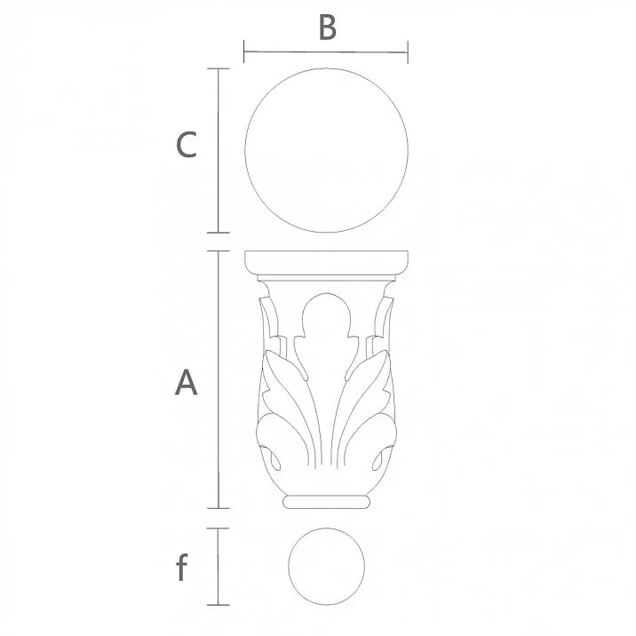 Capital for Interior Doors, Buy KL-051 Drawing