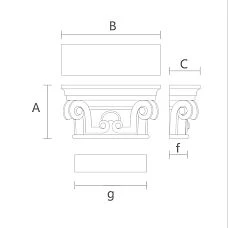 Elegant Capital for Furniture Project KL-016 Drawing