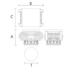 Carved Capital for Furniture KL-034 drawing