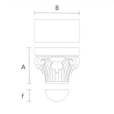 Decorative Capital KL-037.01 for Interior Drawing
