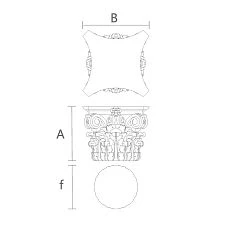 Capital KL-038 as a Central Decorative Element - Drawing