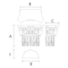 Carved Capital KL-041 for Door Design