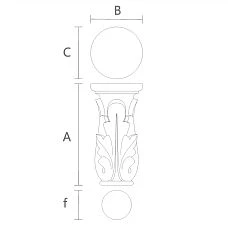 Architectural Capital Pilaster KL-052 drawing