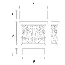 KL-054 Capital Drawing for Classic Interior