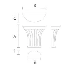 Capital for Interior Doors KL-062 Drawing