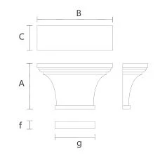 Decorative Capital KL-065 in Furniture Design Drawing