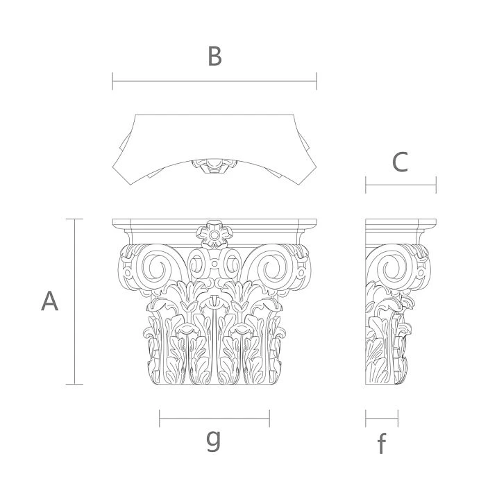 Capital KL-003.01 made of wood - drawing of the item