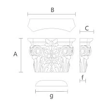 Stavros Wooden Capital KL-014.02 drawing