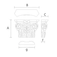 Capital for Interior Doors KL-014 Drawing