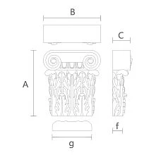 Capital KL-017 as Architectural Decor Element Drawing
