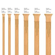 Carved capital KL-063 from solid wood for classic interior