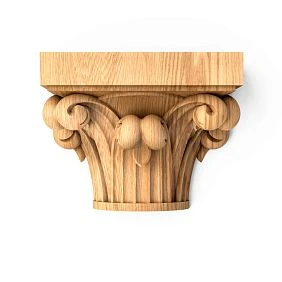 Wooden Capital for Half-Column KL-037.01