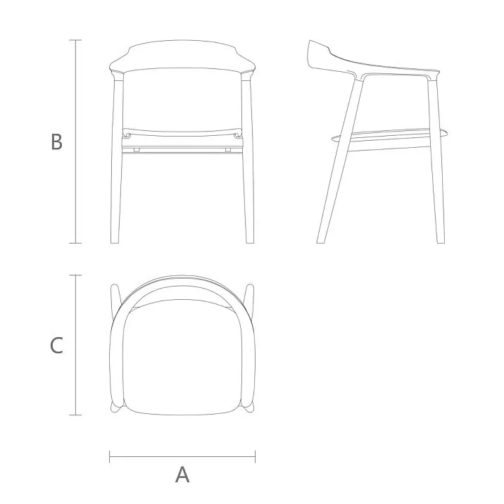 STU-004 chair-frame drawing