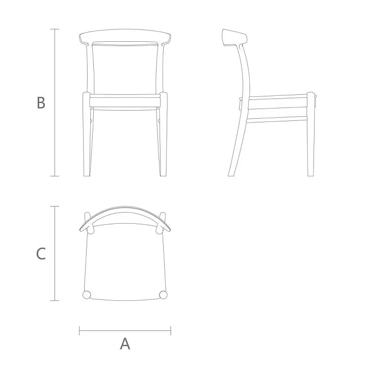 Chair frame STU-005 drawing