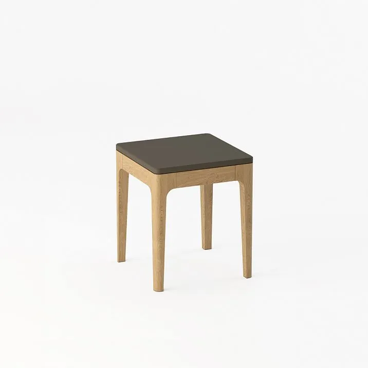 Stool frame STL-026-7 made of solid wood with four legs and seat
