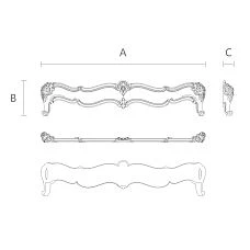 Front bed headboard KRVTC-001-2 drawing