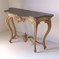 STL-015 console pedestal made of solid wood with tabletop
