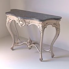 STL-015 pedestal made of solid wood with tabletop, painted