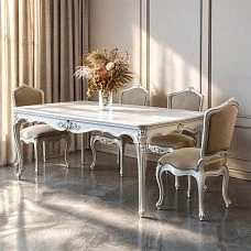 Carved table frame STL-020 made of solid wood in the French Baroque style.