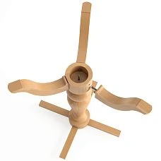 STL-023 base made of solid wood on three legs, top view