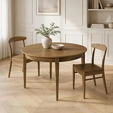 Table frame STL-030 made of beech or oak in neoclassical style for a round tabletop.