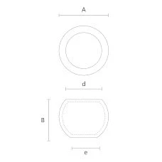Schematic drawing of the spherical pedestal STL-035 with dimensions indicated