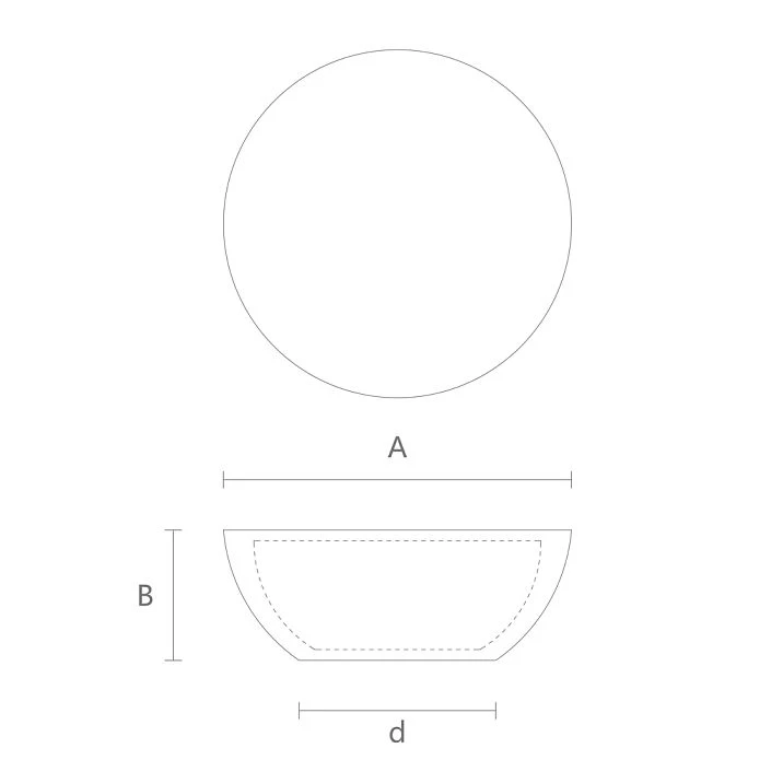 Schematic drawing of the STL-036 coffee table base with dimensions marked