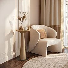 High table Sopp 002-014 made of natural wood in a soft and eco-friendly interior