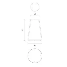 STL-041 table pedestal drawing
