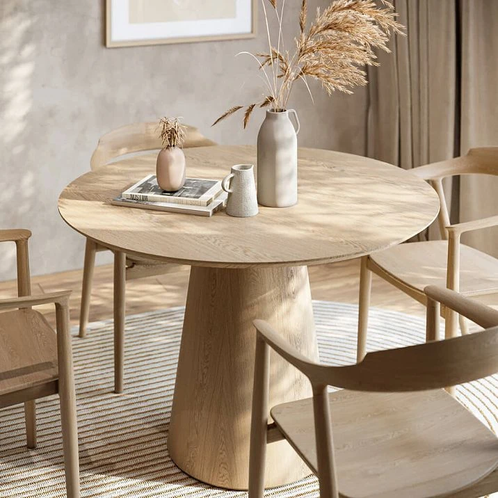 STL-041 table pedestal in modern interior design for lounge and kitchen areas