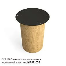 Table pedestal STL-042. Top view with mounting plate