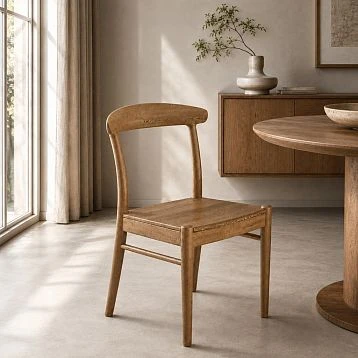 Chair Archie 003-003 in dark finish, side view