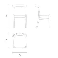 Chair frame STU-005 drawing
