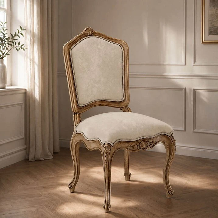 Chair STU-007 in an interior with upholstery