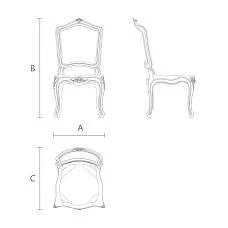 Chair frame STU-007 for modern interior &mdash; drawing