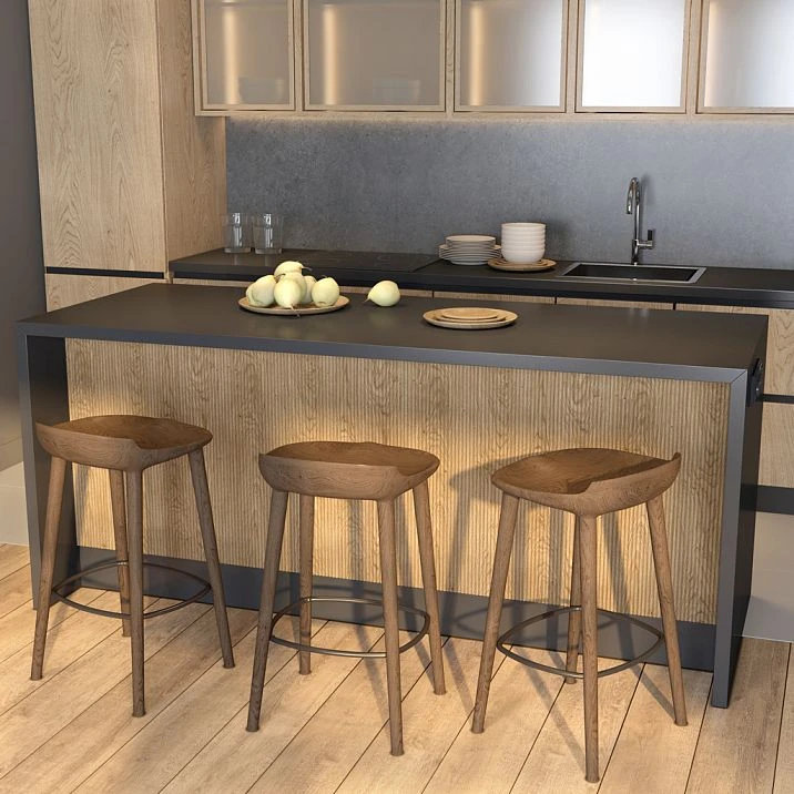 Half-bar stool STU-009 angled view