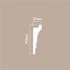 Crown A70V1 POLYSTYRENE HI WOOD 70mm x 21mm x 2.0m &mdash; drawing